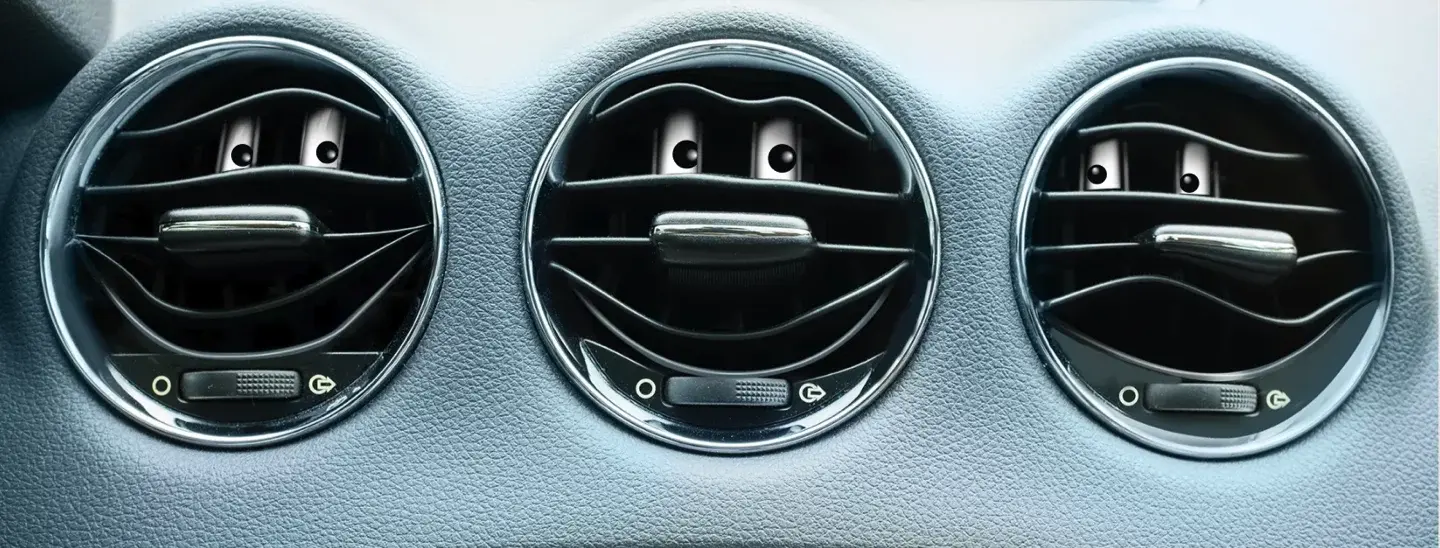caricature of car air vents