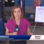 screenshot from KCRA on location newscast of cool air rebate statewide launch